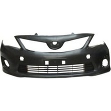 TŞT 2010 - 2013 Toyota Corolla E150 Ön Tampon Siyah (Izgaralı - Çeki - Sis - Delikli (Far Yıkama Deliksiz) Fpı) (Oem NO:5211902B30)