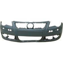 TŞT 2005 - 2009 Volkswagen Polo 5 Ön Tampon Siyah (Sis - Bant - Panjur Delikli (Tek Farlı Tip) (Tw) (Oem NO:6Q0807217EGRU)