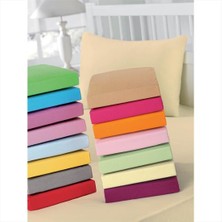 Taç Çarşaf Seti Pamuklu Lastikli 180X200 King Size Koyu Lila