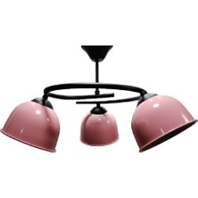 Mylights  Üçlü Genç Odası Cocuk Odası Yatak Odası Pembe Başlıklı Avize