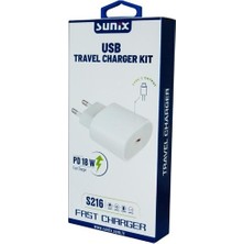 Sunix Yeni Nesil | 18W Hızlı Şarj Aleti - Cihazı - Tek Başlık | S216 Başlık