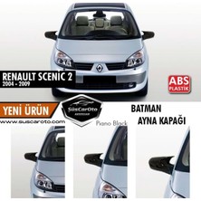 Şüscar Oto Renault Scenic 2 2004-2009 Batman Yarasa Ayna Kapağı Piano Black Abs Plastik