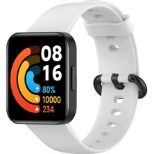 Kupa Xiaomi Redmi Watch 2 Lite Kordon Spor Delikli Ayarlanabilir Yumuşak Soft Metal Toka Kayış
