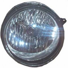 TŞT 2006 - 2007 Jeep Cherokee Lıberty Far Lambası Manuel - Elektrikli Sol Yuvarlak Şeffaf (Gordon) (Oem NO:55157141AA)