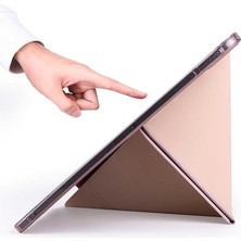 Techno Face Apple iPad Air 10.9 2022 (5.nesil) Kılıf Tri Folding Kalem Bölmeli Standlı Yumuşak Silikon Kılıf