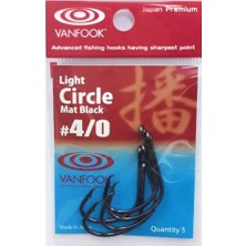 Vanfook Light Circle Iğne Mat Black #4/0 (5 Adet)