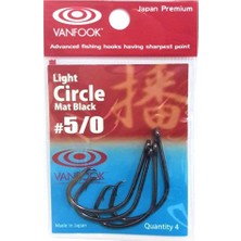 Vanfook Light Circle Iğne Mat Black #5/0 (4 Adet)