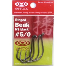 Vanfook Ringed Beak Delikli Iğne Ns Black #5/0 (4 Adet)