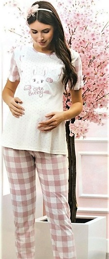 Flz Hamile Pijama Takımı Pembe Flz 24 314