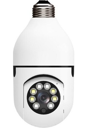 Ultratekno Gece Görüşlü 360 Derece LED Işık 1080P Wifi Kamera Kablosuz Panoramik Ev Güvenlik Balıkgözü Ampul Lamba Ip Kamera