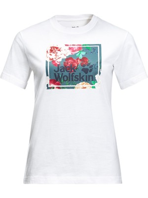 Jack Wolfskin Flower Logo Kadın T-shirt 1808341-5018