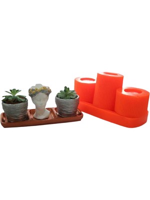 Hobizubi Beton Saksı Silikon Kalıp Seti - 1