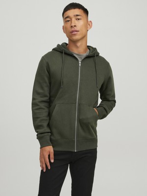 Jack & Jones Düz Renk Fermuarlı Sweatshirt-12210830