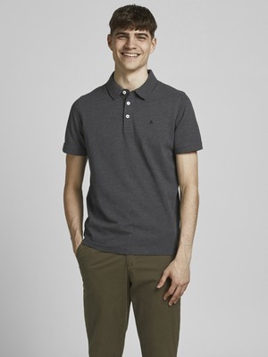 Jack & Jones Jjepaulos Polo Ss Noos - Tonal/black/slım