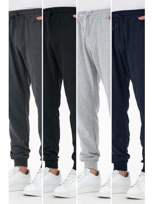 Mmetalic Metalıc Çok Renkli 4'lü Erkek Eşofman Altı Etiketli Arka ve Yan Cepli Regular Fit