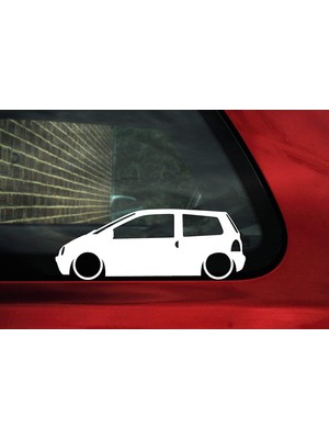 Oto Sticker Renault Twingo Basık Kelebek Araba Silüet Araba Stickeri 2 Adet