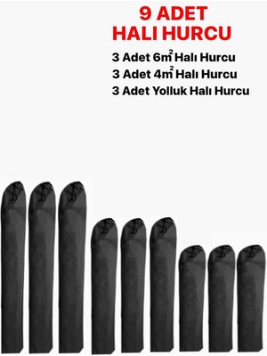 Koru Tekstil 9 Adet Halı Hurcu, Halı Kılıfı, Halı Koruyucu, Halı Ambalajı