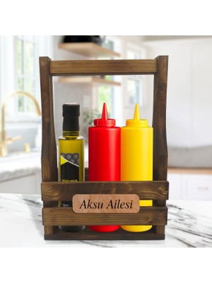 BK Kişiye Özel Doğal Masif Ahşap Sosluk Standı