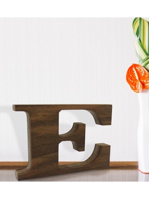 BK Kişiye Özel Dekoratif Harf Tasarımlı 2’li Ahşap Biblo Seti
