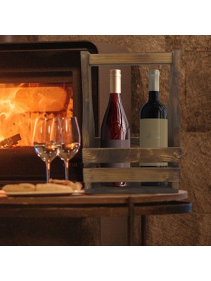 Bk Gift Doğal Masif Ahşap Içki Standı