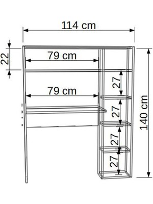 Gökberk GB-3600 Çalışma Masası Kitaplık