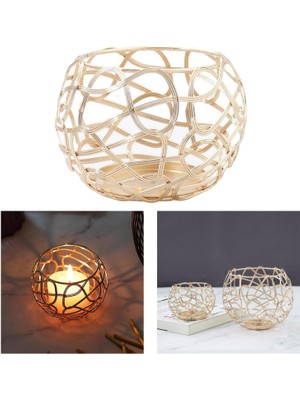 Metal Mum Tutucular Yoga Düğün Ev Centerpieces Için Lüks Şamdanlar 90X90X75MM(Yurt Dışından)