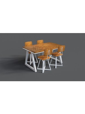 Ntconcept Doğal Ahşap Sandalyeli Masa TAKIMI(85CM-210CM Masa+10 Sandalye)