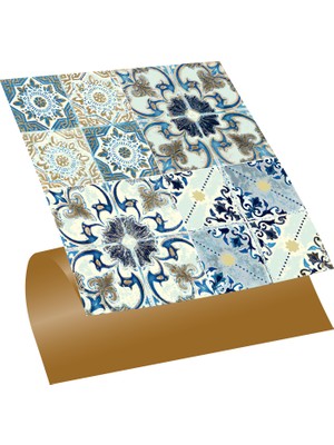 Tink Kendinden Yapışkanlı Banyo Mutfak Kaplama Fas4 Retro Desenli Pvc Karo 30x30 cm 11 Adet 1m2
