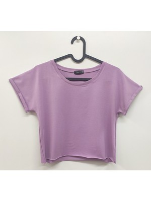 Gymo Crop Top T-Shirt Lila