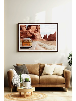 Özcanlar Çerçeve Çerçeveli Tablo Modern Sanatsal Dekorasyon Ev Dekoru Tekli Çerçeve Araba Car Tatil ÖZC-456