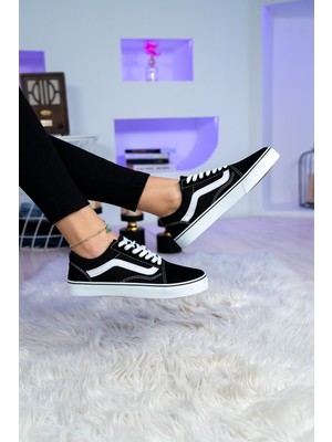 Bartrobel Unisex Siyah Old Skool Spor Vans Sneaker