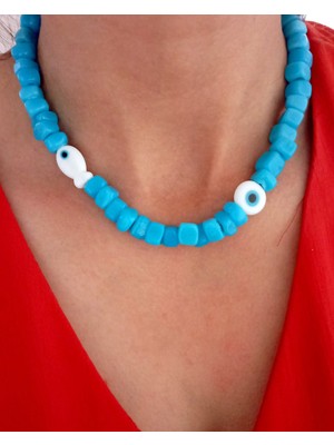 Nergis Collection Cam Boncuk Kolye