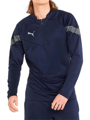 Puma Teamfinal Training 1/4 Zip Top Erkek Futbol Antrenman Ceketi 65737506 Lacivert