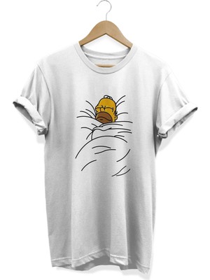 Remonz Homer Simpson The Simpsons Baskılı Pamuklu Oversize T-Shirt
