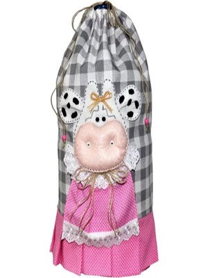 By Nihalce Pembe İnekli Damacana Kılıfı