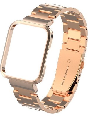 Case Street Xiaomi Redmi Watch 2 Lite Kordon Metal Sıralı Krd 60 Bronz