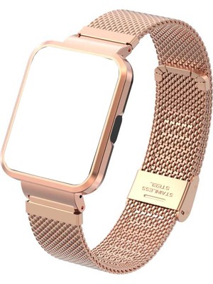 Dlrcase Xiaomi Redmi Watch 2 Lite Kordon Hasır Metal Çıtçıtlı Krd 66 Bronz