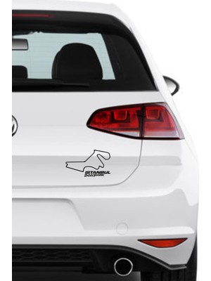 Oto Sticker Orjinal Istanbul Park Pist Silüet Sticker Logo