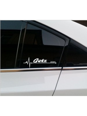 Oto Sticker Hyundai Getz Nabız Kalp Atışı Sticker 2 Adet