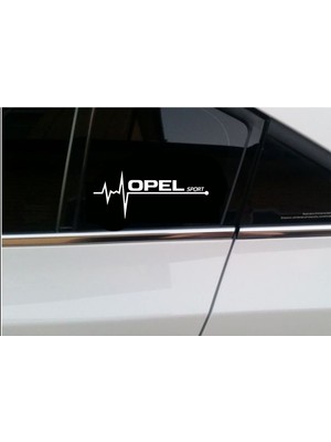 Oto Sticker Opel Nabız Kalp Atışı Sticker 2 Adet V1