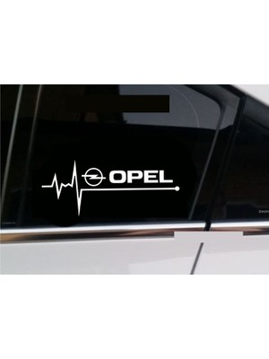 Oto Sticker Opel Sport Nabız Kalp Atışı Sticker 2 Adet