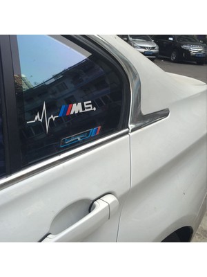 Oto Sticker Bmw M5 Renkli Nabız Kalp Atışı Sticker 2 Adet