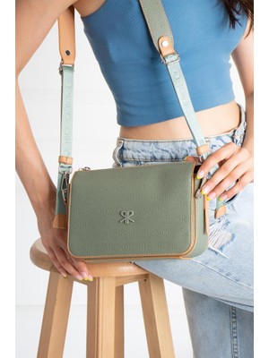 Impolo Dayanna Yeşil Taba Kadın Omuz ve Çapraz Çanta 16X22 Ebat