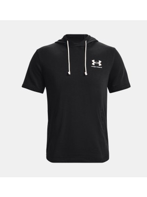 Under Armour Ua Rival Terry Lc Ss Hd Siyah Erkek T-shirt 1370396-001