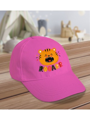 Bk Kids Roar Tasarımlı Cotton Çocuk Şapkası-Pembe-2