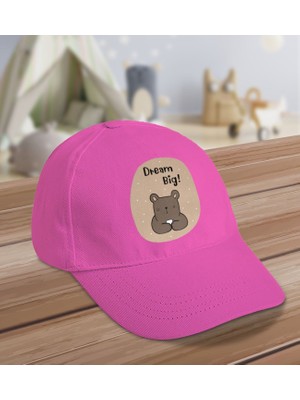 Bk Kids Dream Big Tasarımlı Cotton Çocuk Şapkası-Pembe
