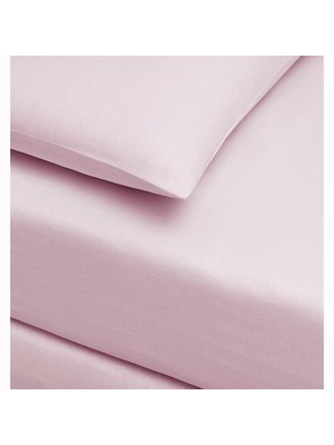 Taç Çarşaf Seti Pamuklu Lastikli 120X200 Tek Kişilik Pembe
