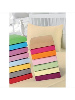 Taç Çarşaf Seti Penye Lastikli 160X200 Çift Kişilik Ekru