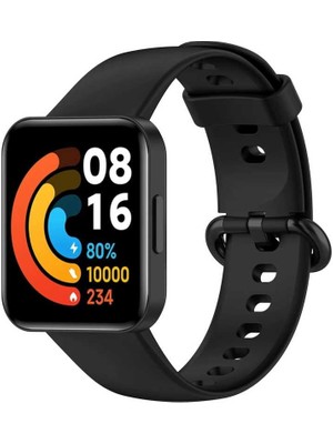 Kupa Xiaomi Redmi Watch 2 Lite Kordon Spor Delikli Ayarlanabilir Yumuşak Soft Metal Toka Kayış