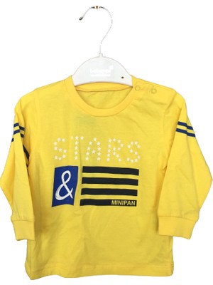BebePan Stars Sarı Uzun Kollu Sweatshirt